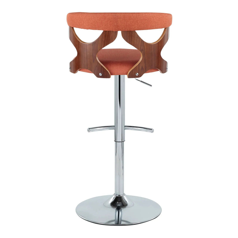 Gardenia - Mid Century Modern Adjustable Barstool With Swivel With Rounded T Footrest (Set of 2) by Unique Piece Furniture