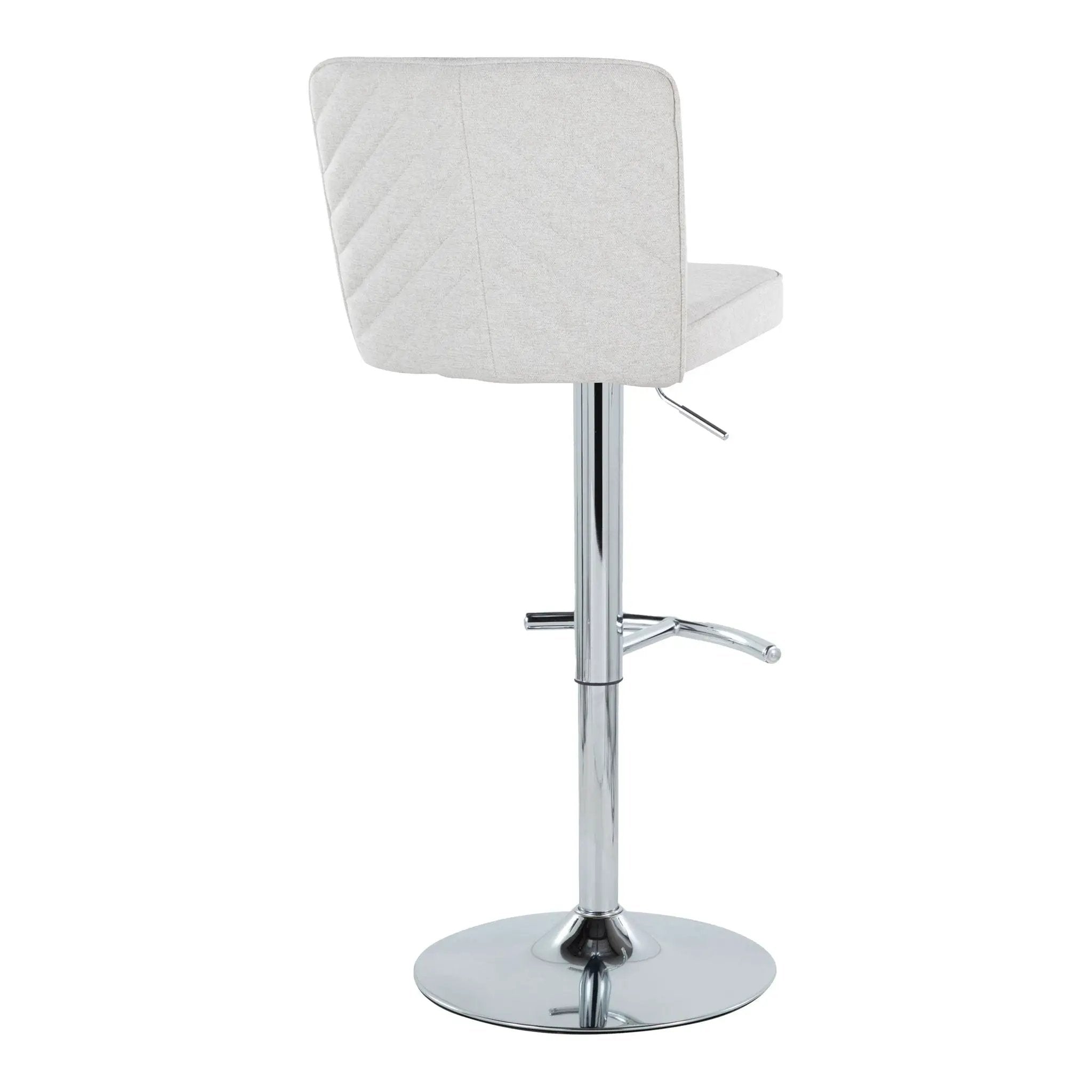 Henry - Contemporary Adjustable Barstool With Swivel & Rounded T Footrest (Set of 2) by Unique Piece Furniture