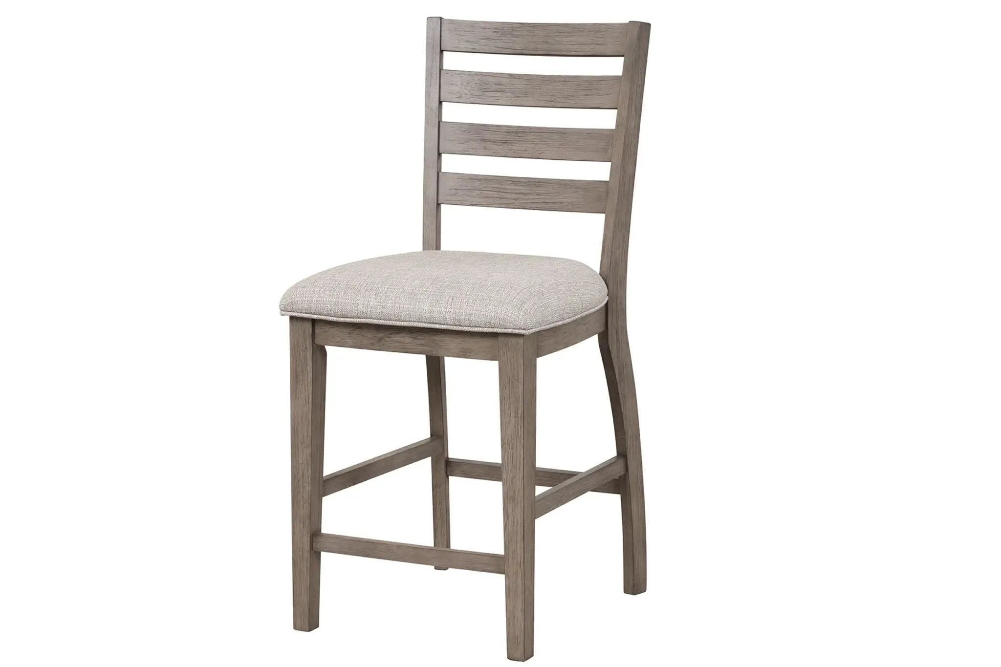 Counter Side Dining Stool With Ladder Back (Set of 2) - Gray by Unique Piece Furniture