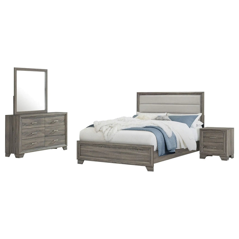 Wright 4-piece California King Bedroom Set Brown Oak by Unique Piece Furniture
