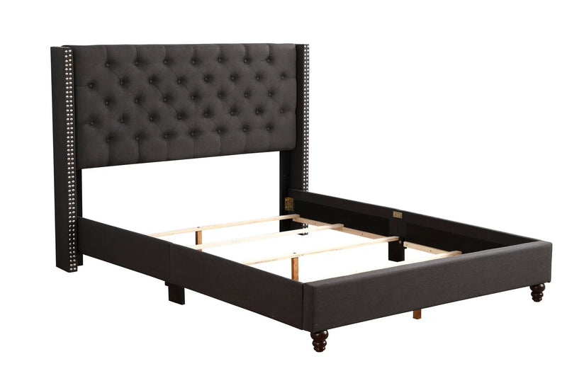 Nailhead Bed Transitional Vibrant by HouseOfZazla