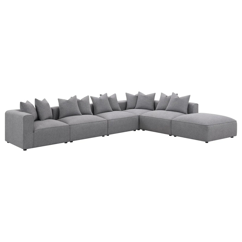 Jennifer 6-piece Upholstered Modular Sectional Grey by Unique Piece Furniture