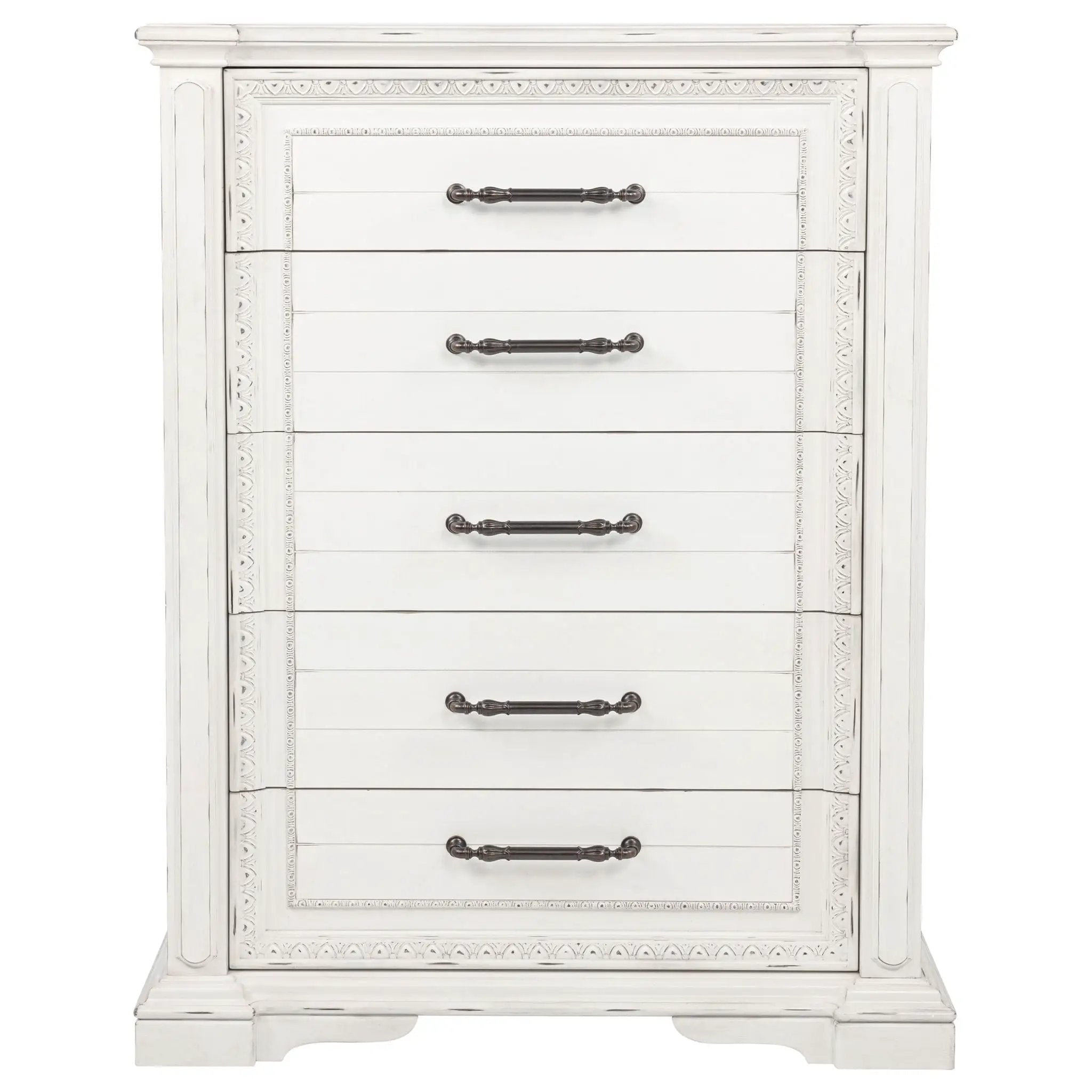 McKinney 5-drawer Bedroom Chest of Drawers Vintage White by Unique Piece Furniture