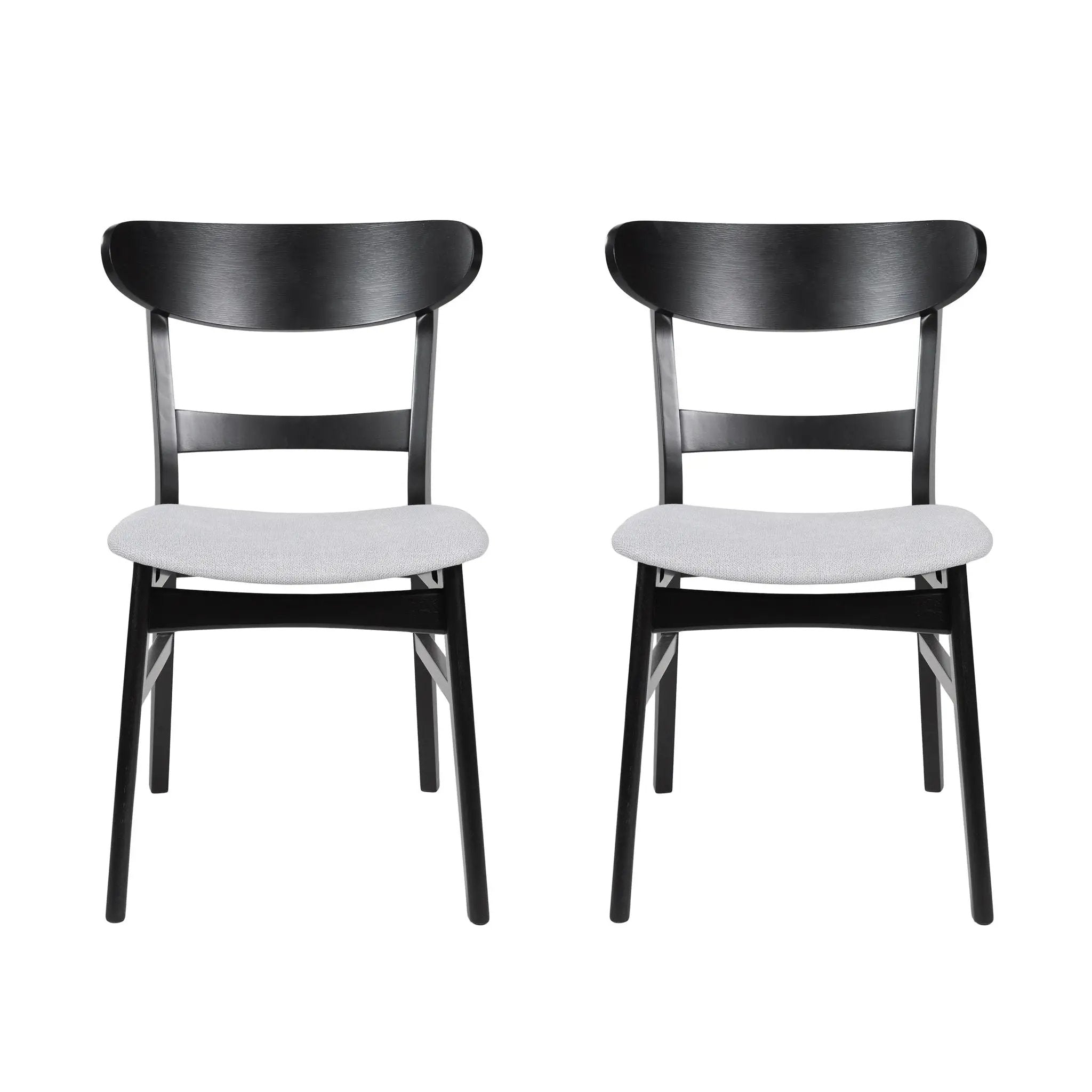 Mid Century Dining Chairs With Cushioned Seats And Wood Frame (Set of 2) by HouseOfZazla