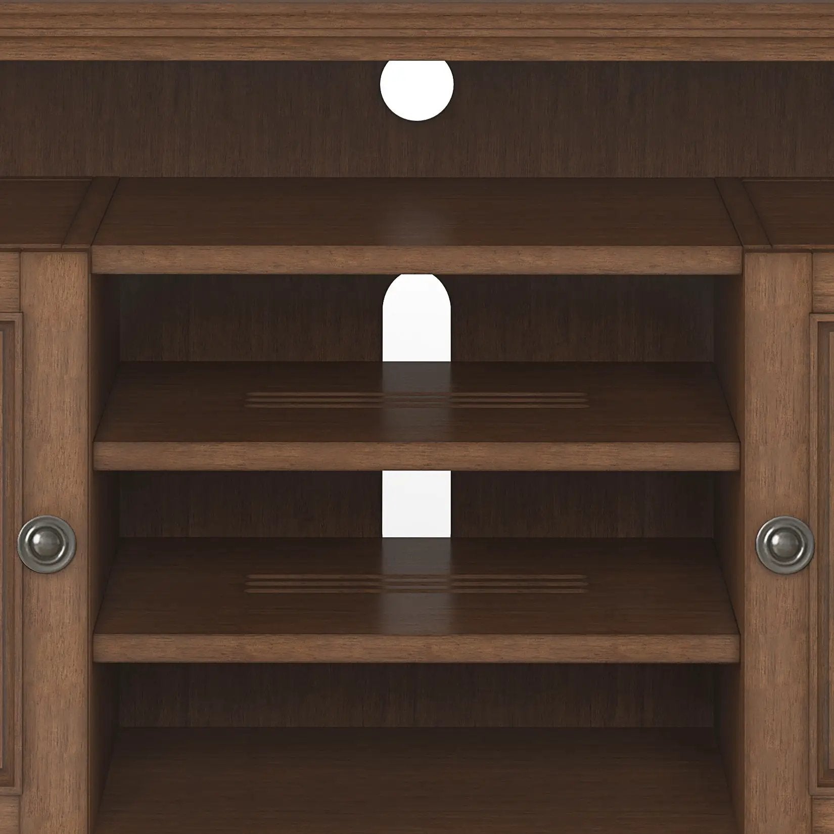 Amherst - TV Media Stand - Rustic Natural Aged Brown by Unique Piece Furniture