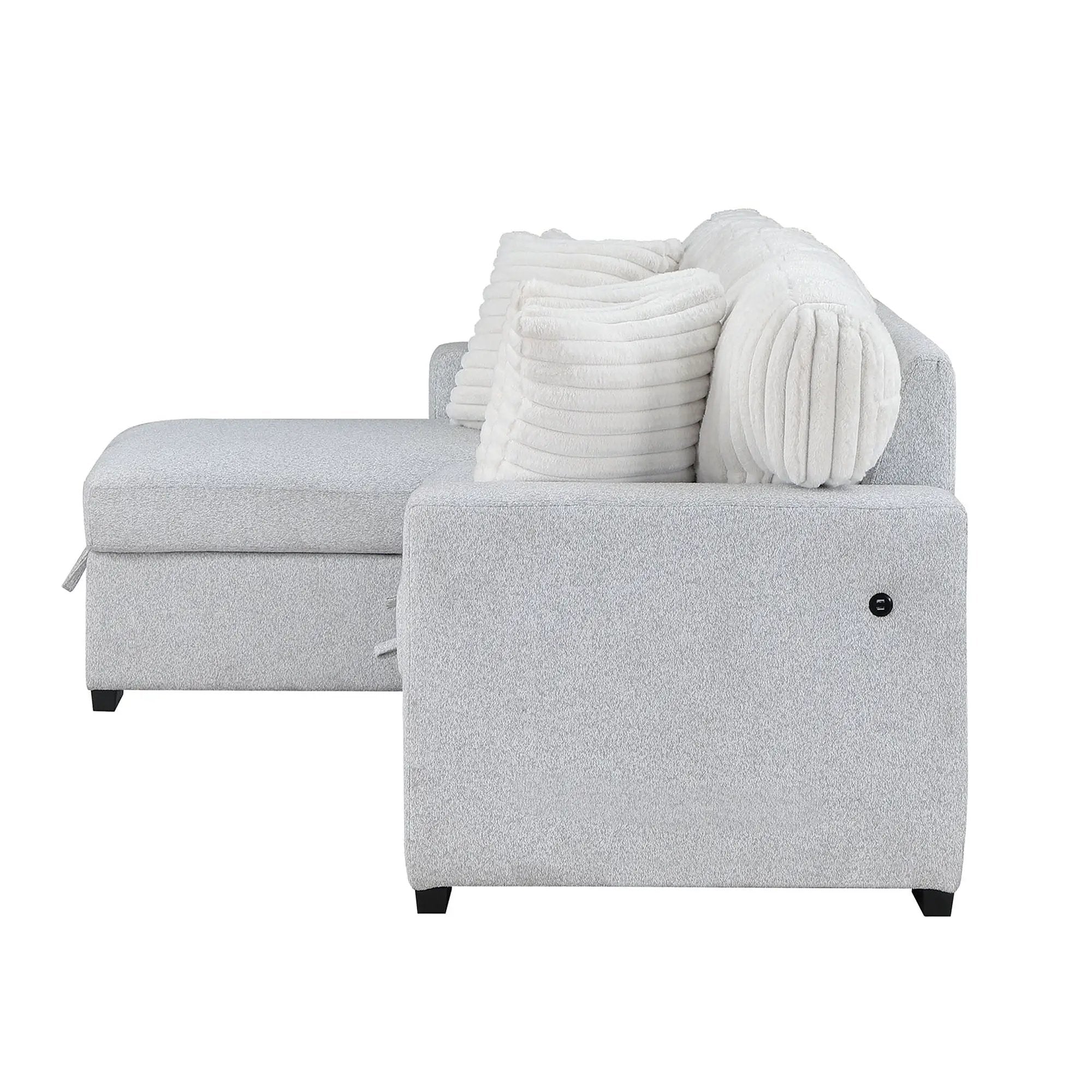 Ford - Reversible Pull Out Sofa Bed - Light Gray by Unique Piece Furniture