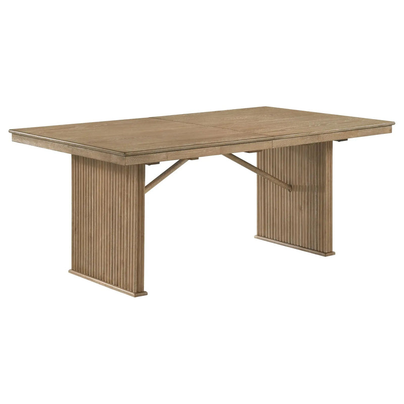 Adina 89-inch Extension Dining Table Distressed Light Brown by Unique Piece Furniture