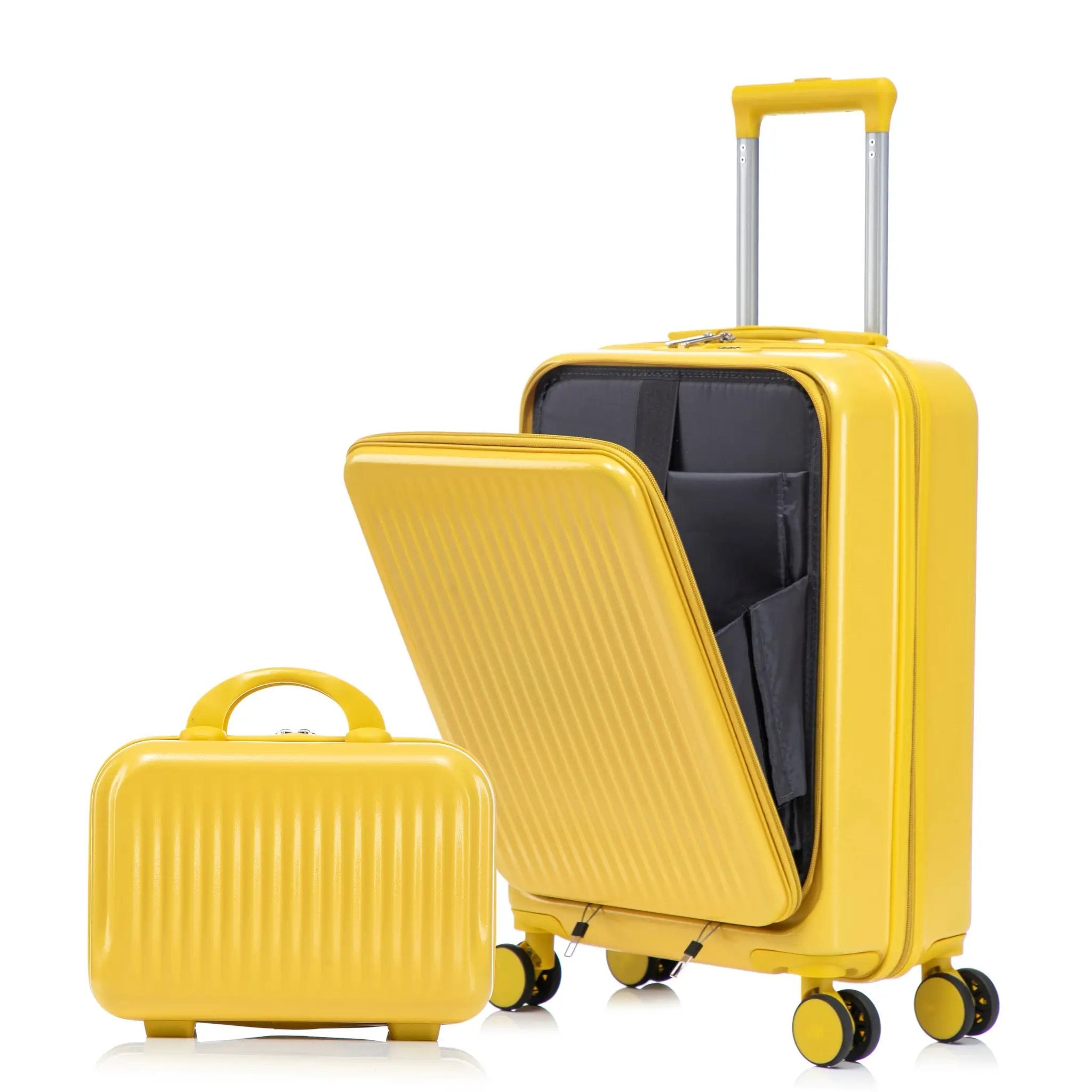 14'/20' 2-Piece ABS Spinner Wheel Luggage Set with Combination Lock by HouseOfZazla