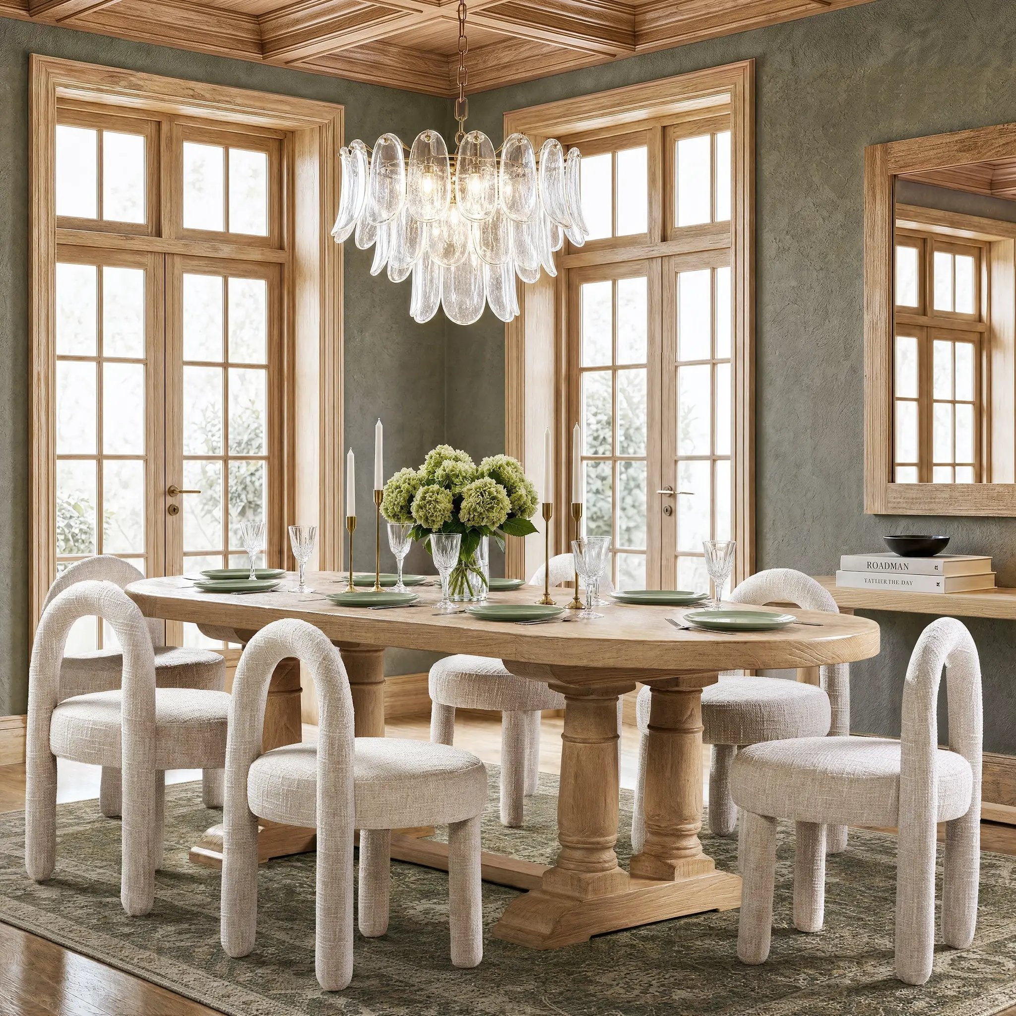 Penny Round Arched Fully Upholstered Dining Side Chair, Set of 2 by HouseOfZazla