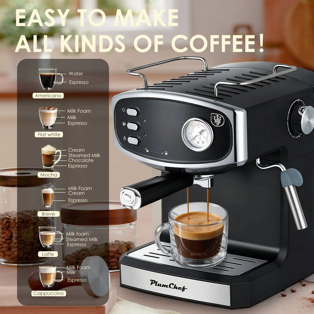 Plum Chef 20 Bar Espresso Machine by HouseOfZazla