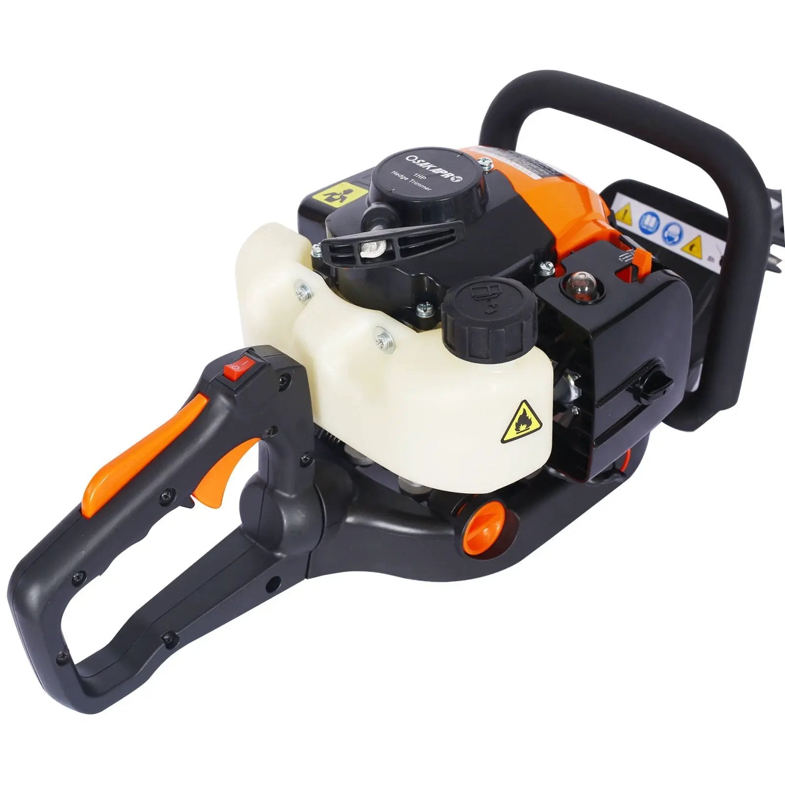 26Cc Gas Powered Hedge Trimmer With Double Sided Blade And Recoil Start - Orange by HouseOfZazla