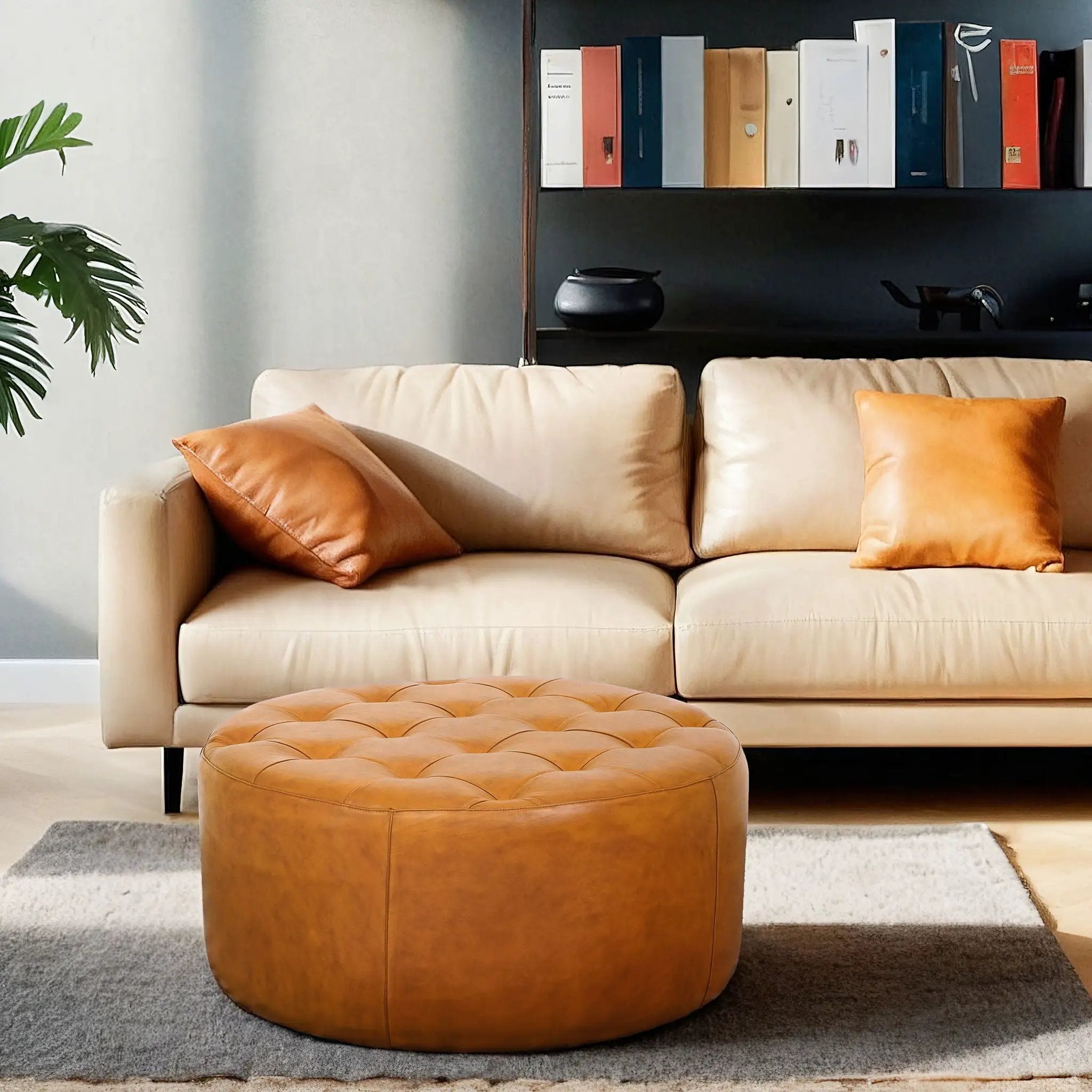 Seletar - Ottoman - Light Tan by Unique Piece Furniture