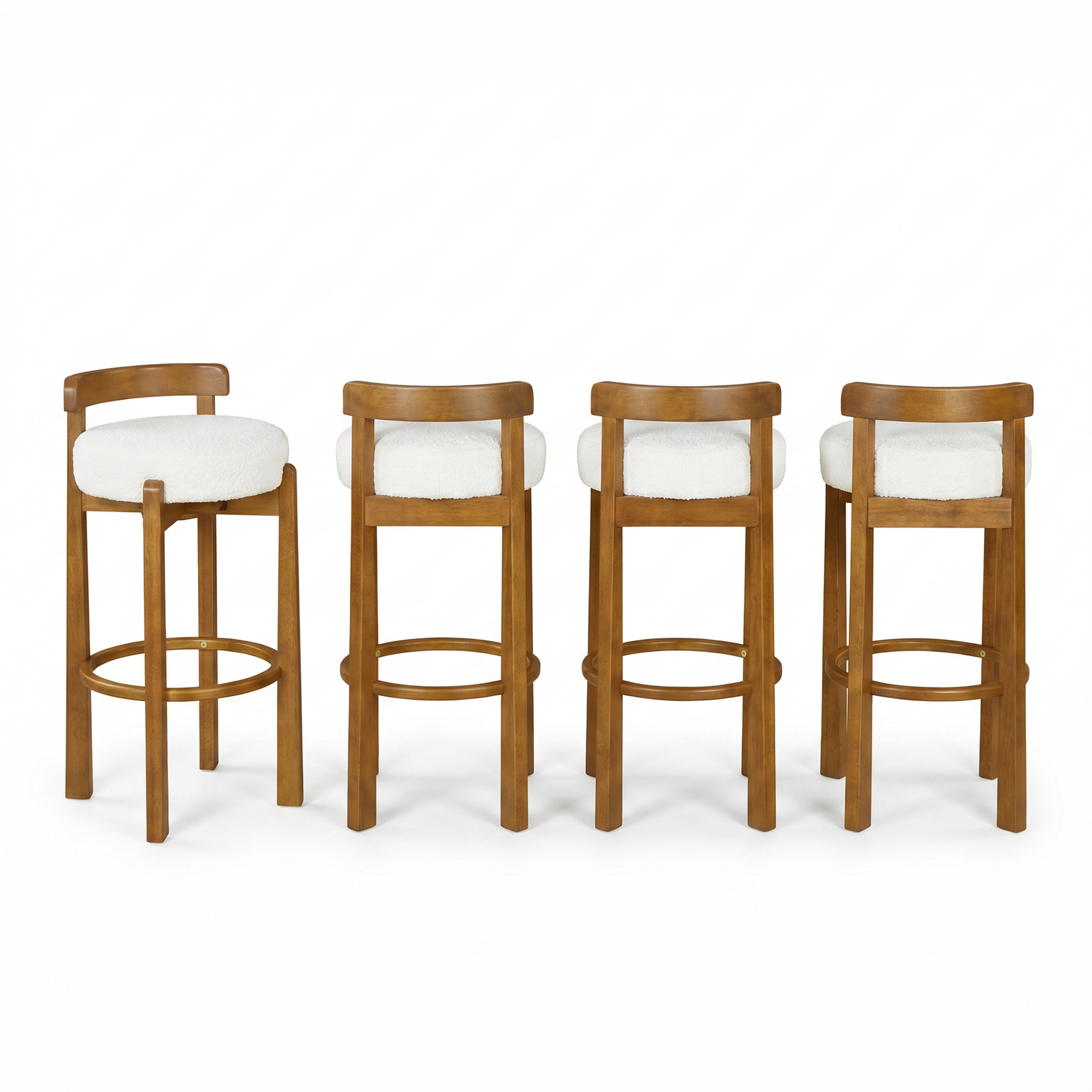 Elise Indoor Wooden Low Back Barstool by HouseOfZazla