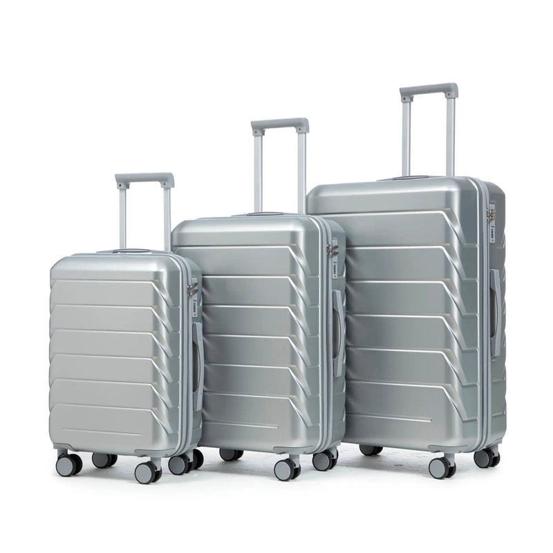 3-Piece ABS Spinner Wheel Luggage Set with Combination Lock by HouseOfZazla