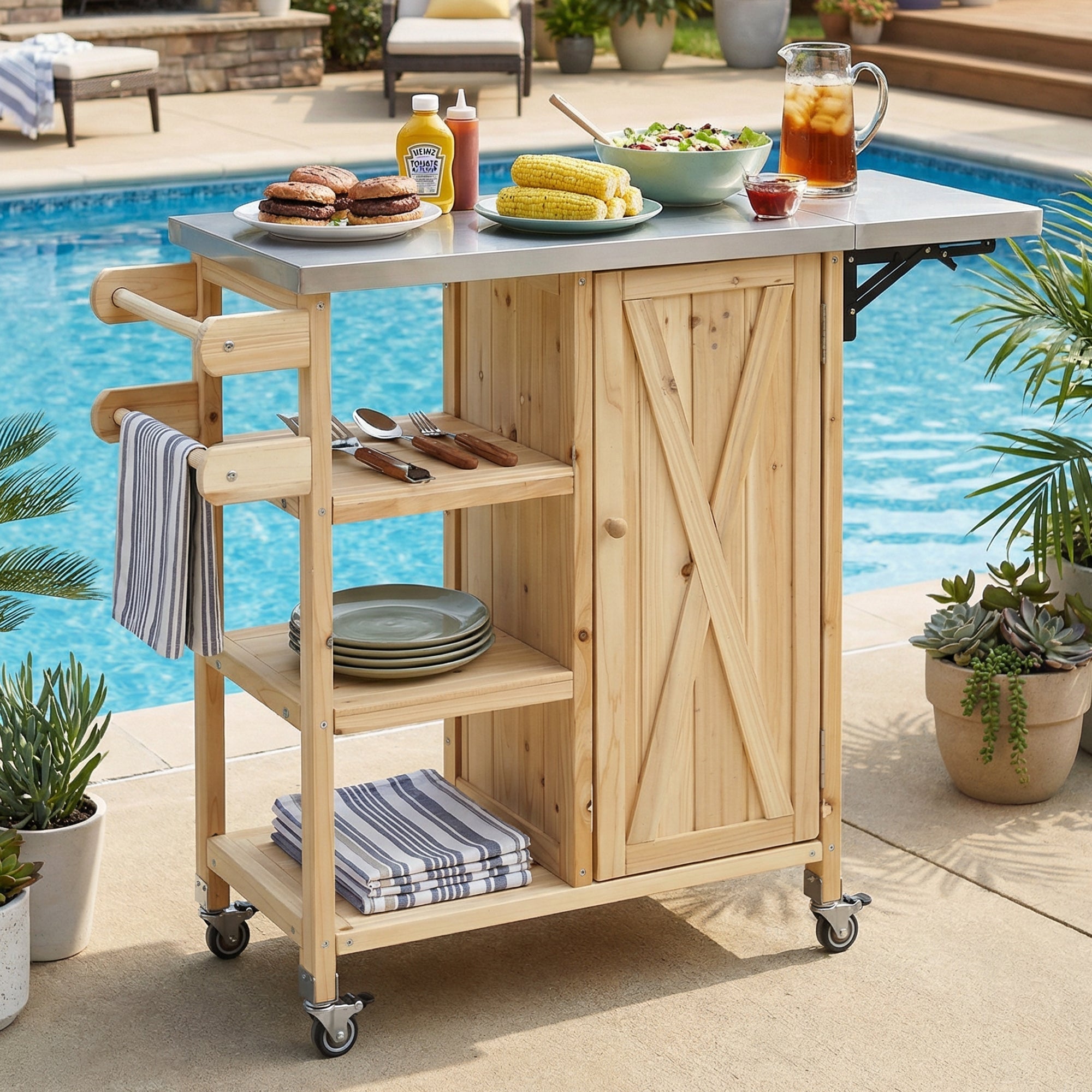 Foldable Outdoor Kitchen Island Patio Kitchen Island by HouseOfZazla