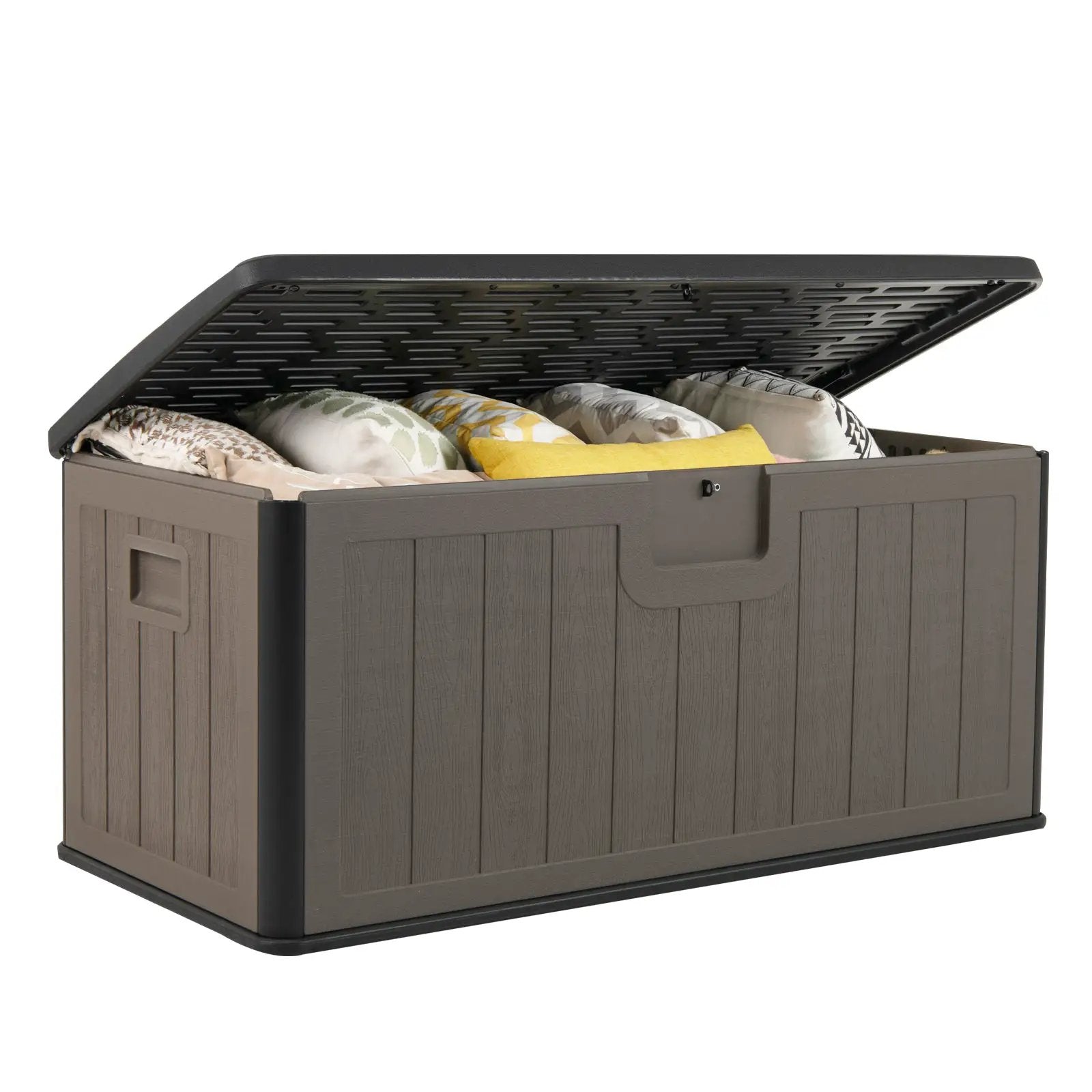 100 Gallon Large Deck Box with Lockable Lid for Patio by DirectDeals