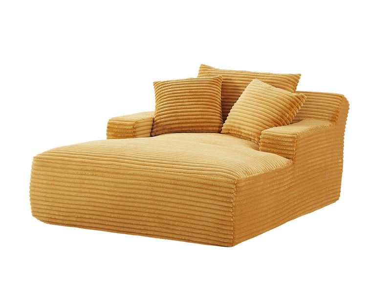 Cloudline - Oversized Chaise Lounge, Modern Comfy Couch With Full Foam Cushioning, Cozy Sleeper Sofabed by HouseOfZazla