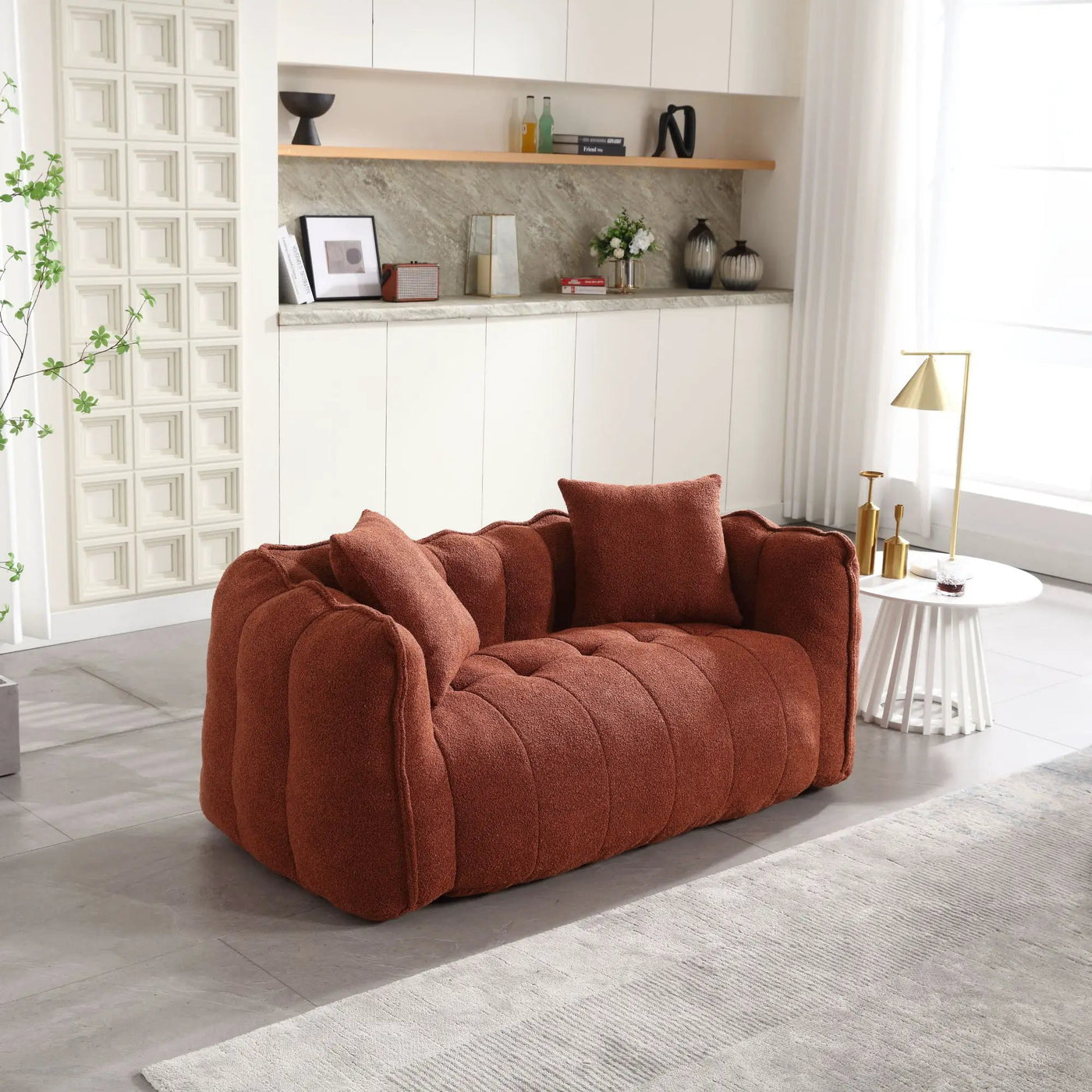 Cozy Beanbag Chair With High Resilience Foam Core For 2 by Unique Piece Furniture