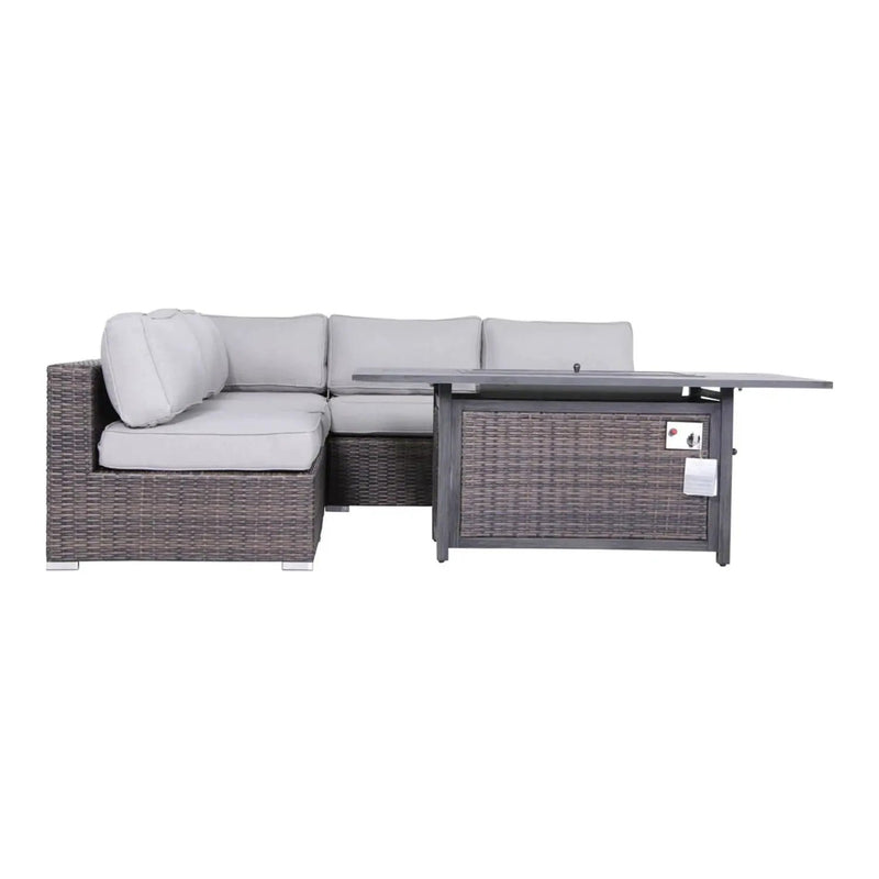 6 Piece Sectional Sofa Set With Cushions - Brown by HouseOfZazla