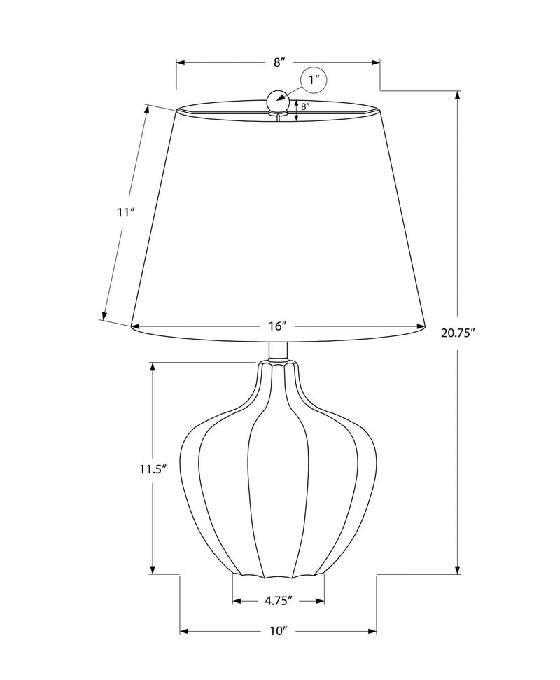 Resin Transitional Lighting, Table Lamp - Cream by Unique Piece Furniture
