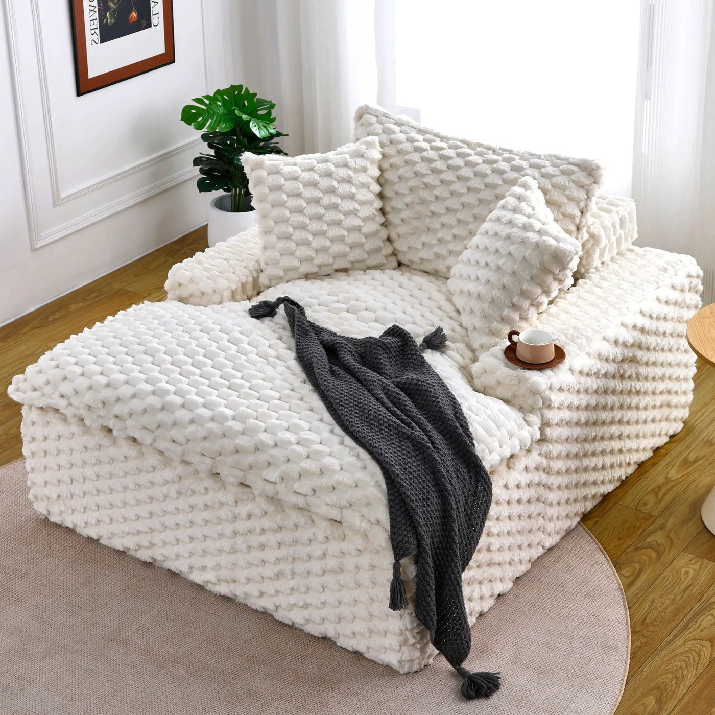 Harbor - Luxury Sofa Turtle Fleece Fabric by HouseOfZazla