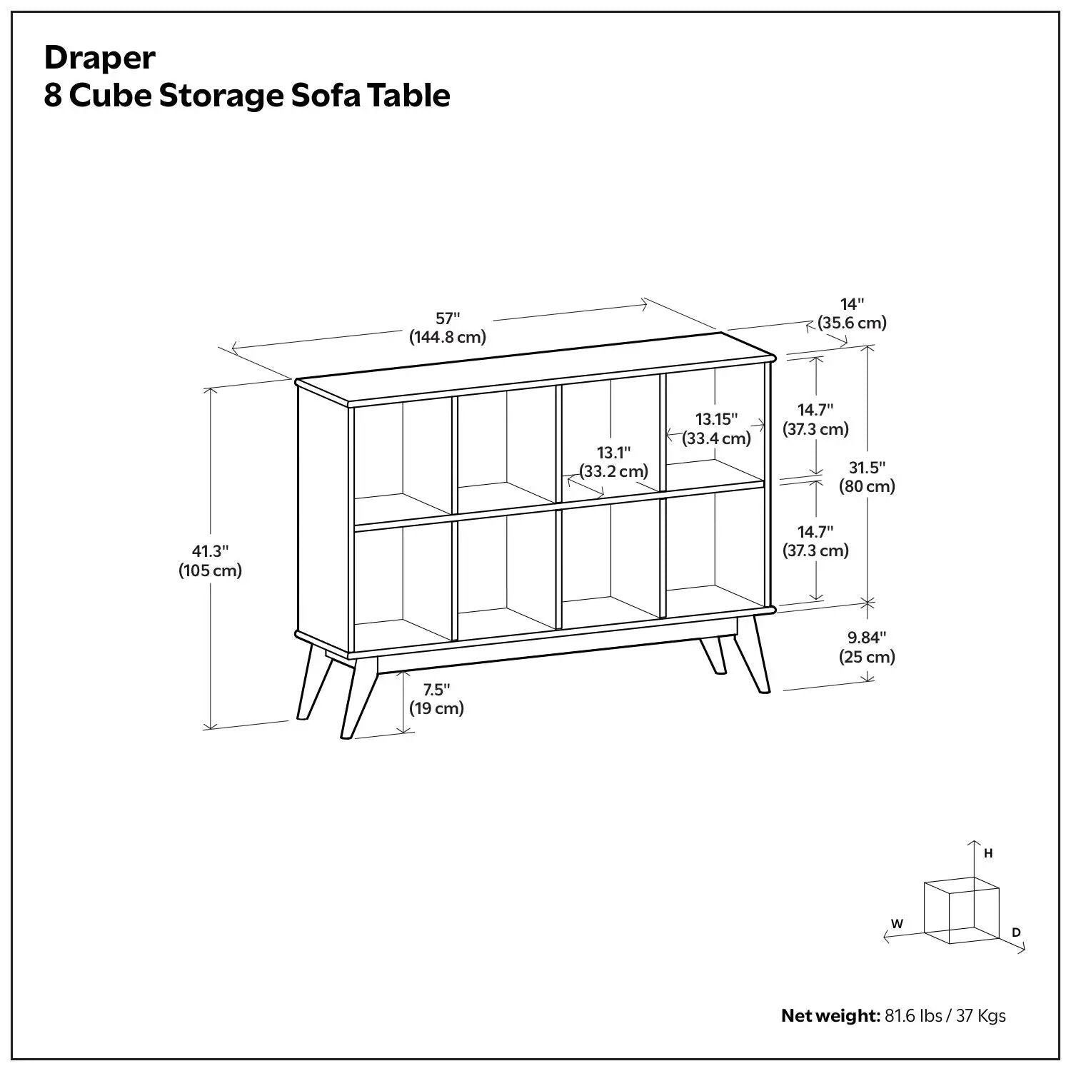 Draper - Handcrafted Low Bookcase by Unique Piece Furniture