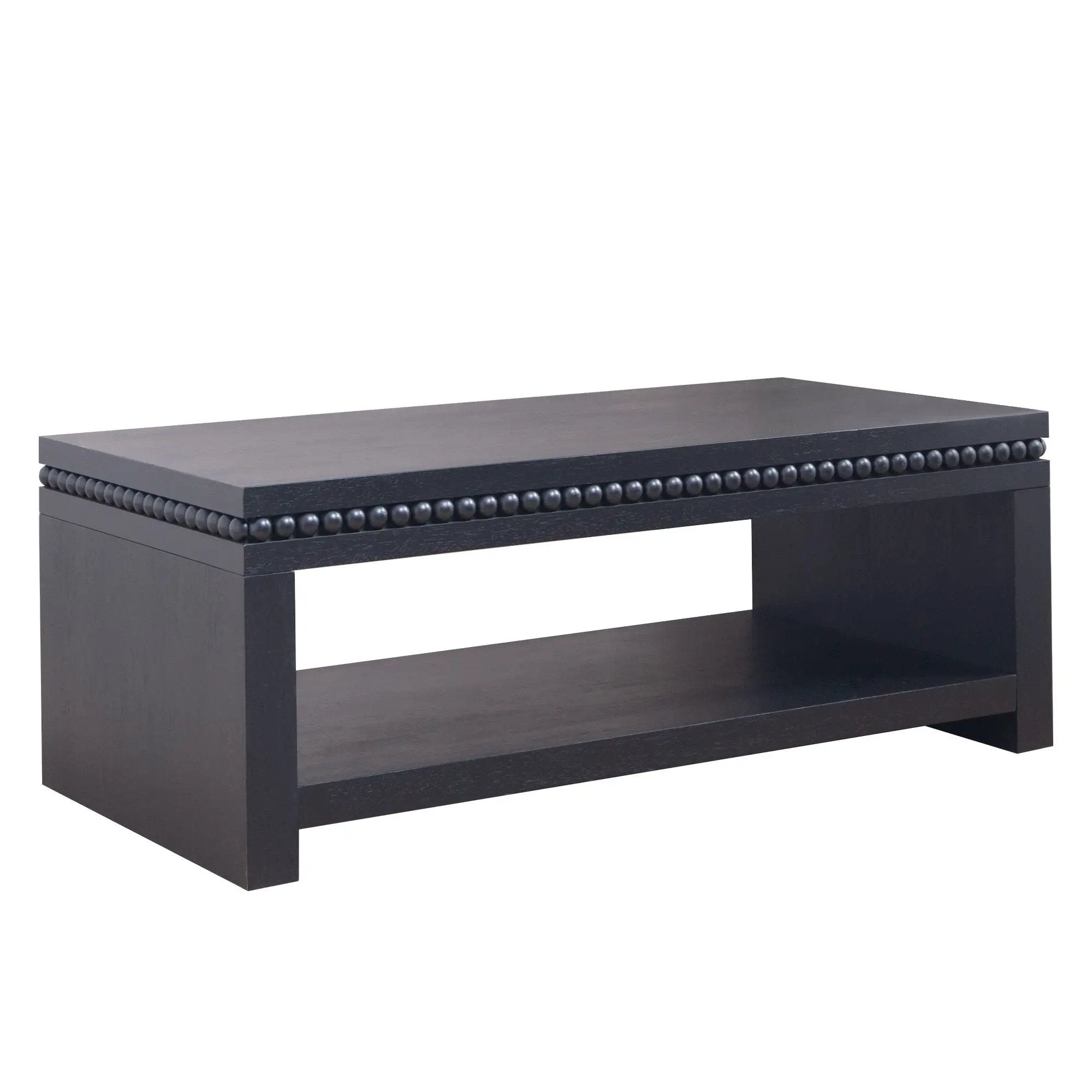 Modern Coffee Table With Beaded Trim by Unique Piece Furniture