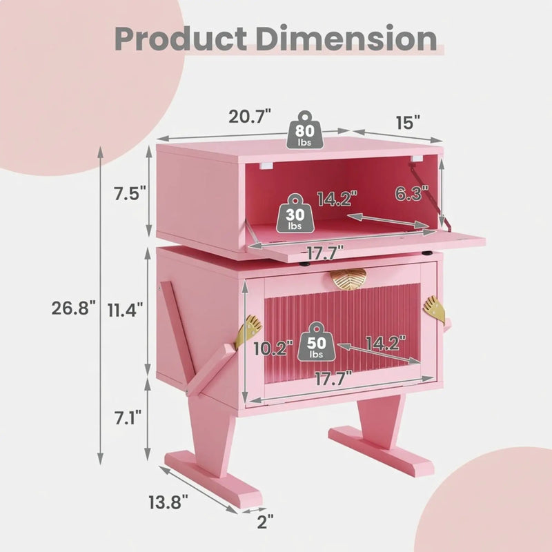 Robot LED Nightstand With 360° Rotating Drawer by HouseOfZazla
