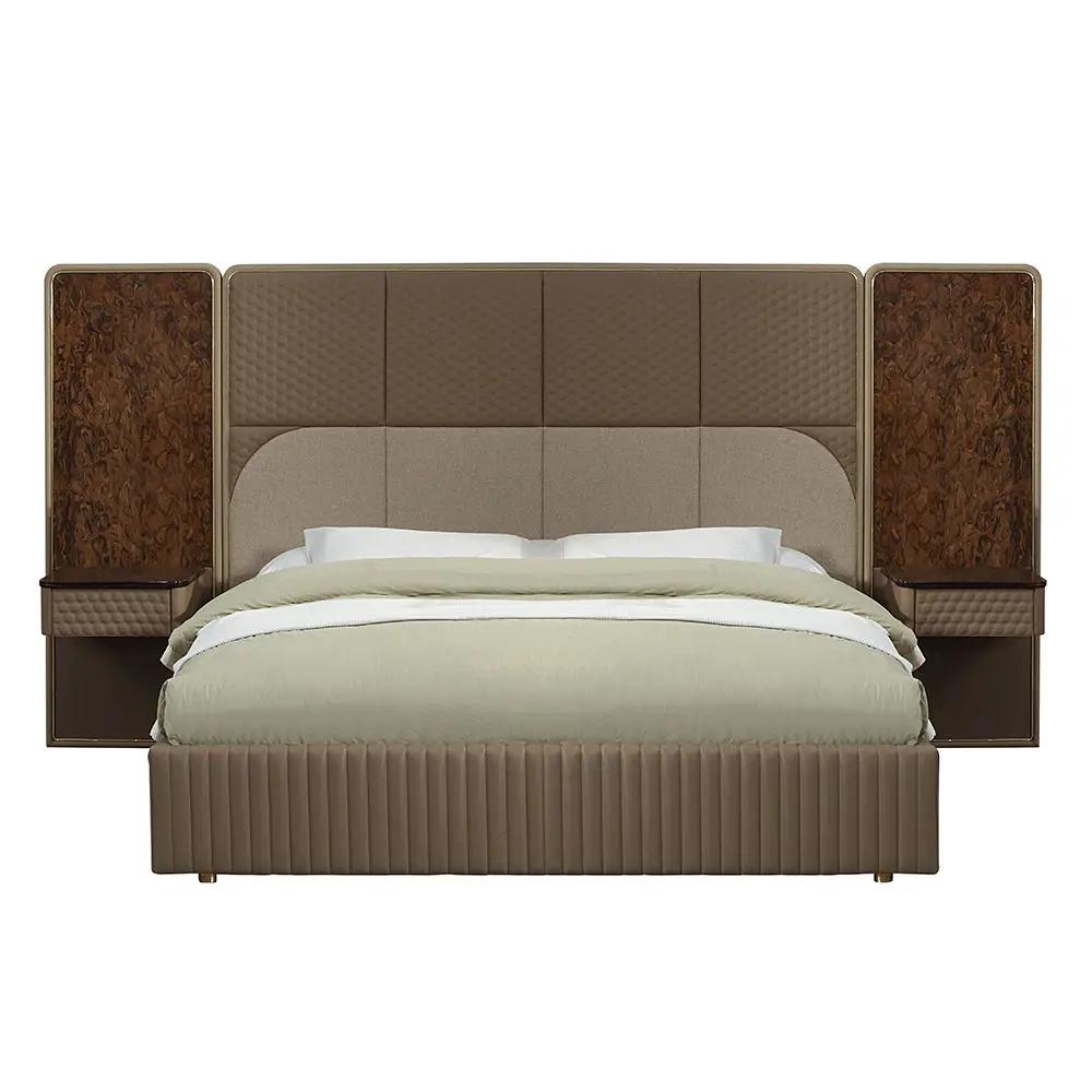 Marcelino - Eastern King Bed - Brown & Beige by Unique Piece Furniture