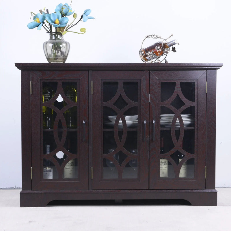 Spacious Sideboard With 3 Doors - Ox Blood Red by HouseOfZazla