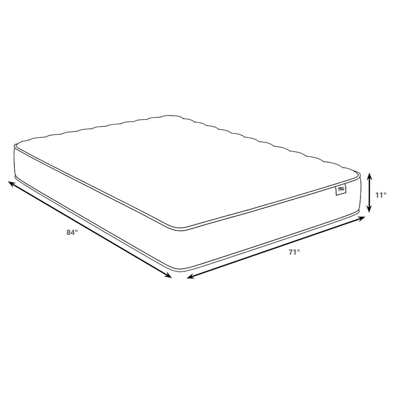 Hayes California King Firm Tight Top Hybrid Mattress White by Unique Piece Furniture