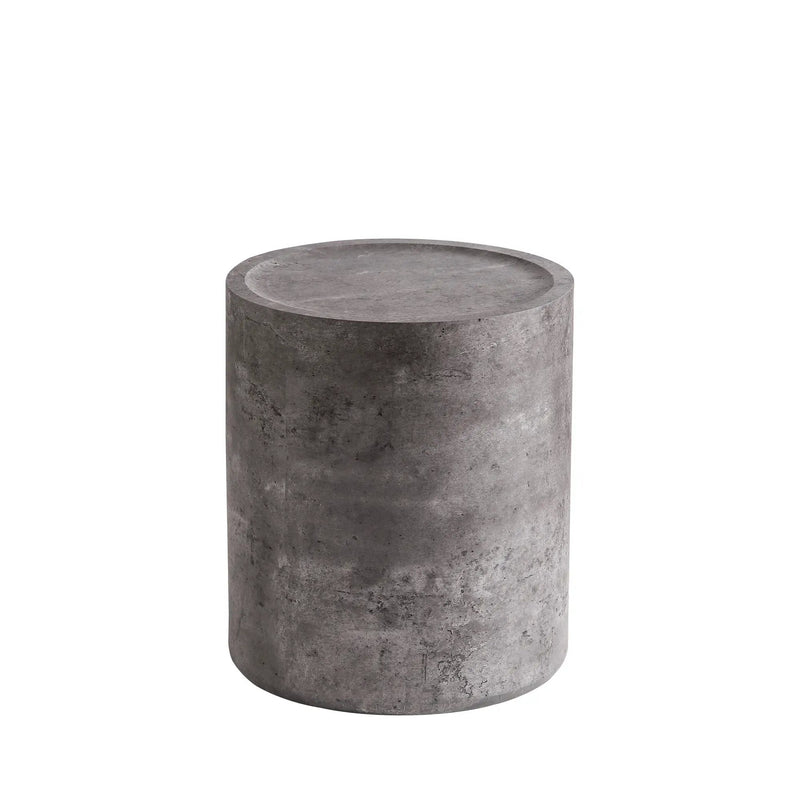 Modern Faux Concrete Round Corner Accent Table by HouseOfZazla