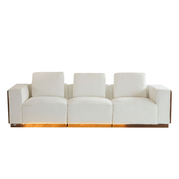 Chita Sectional Sofa 3 Seater With Light Strip - Beige
