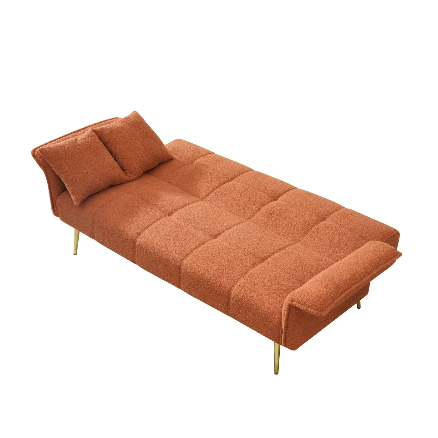 Convertible Double Futon Sofa Bed With Folding Armrests For Living Rooms by HouseOfZazla