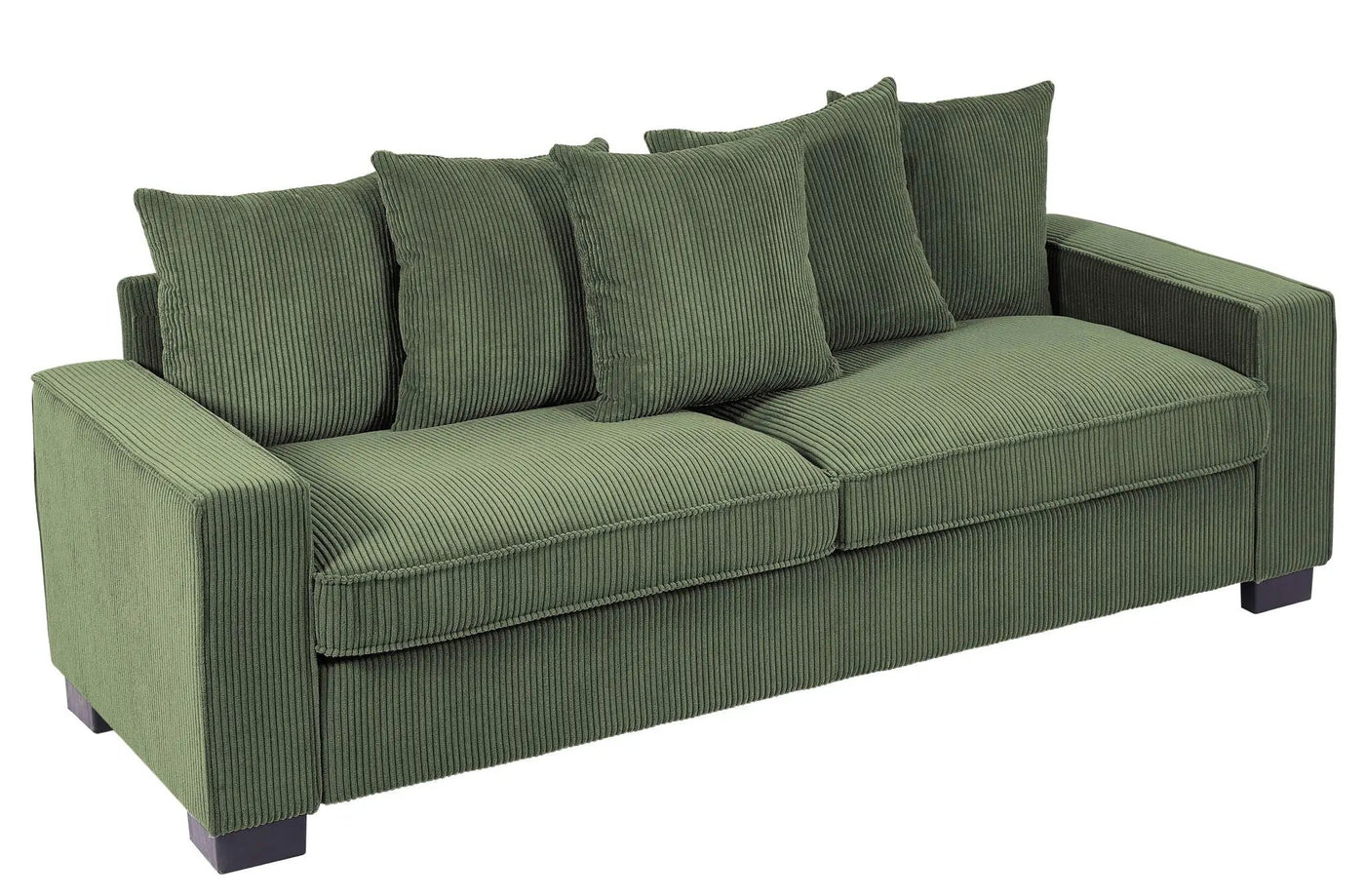 Luxe Sofa With 5 Matching Toss Pillows, Sleek Design, Spacious And Comfortable 3 Seater Couch by Unique Piece Furniture