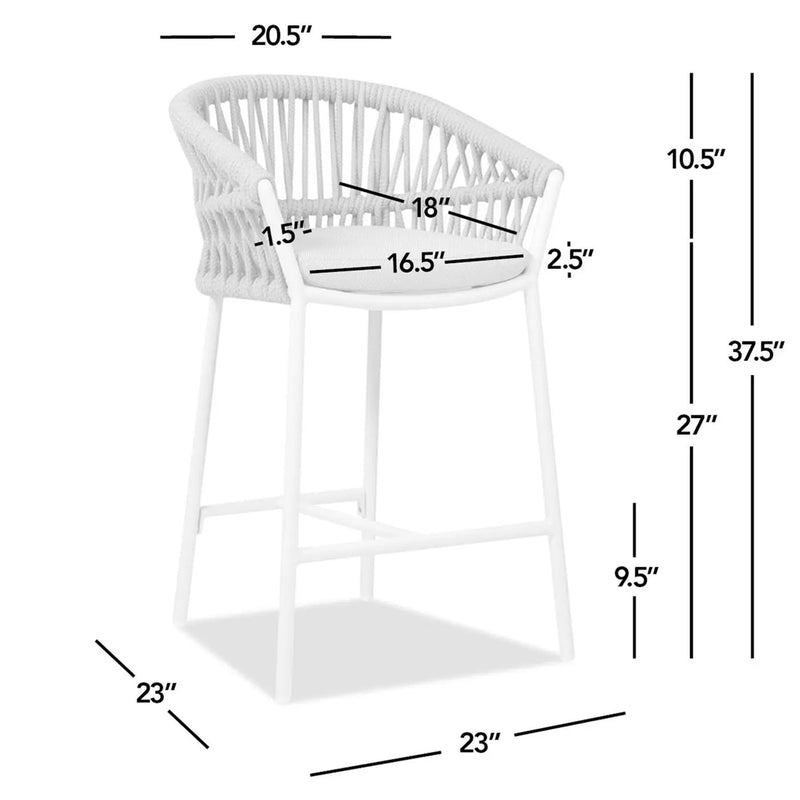 Maiden - Patio Counter Stool Sunproof Olefin (Set of 2) by Unique Piece Furniture