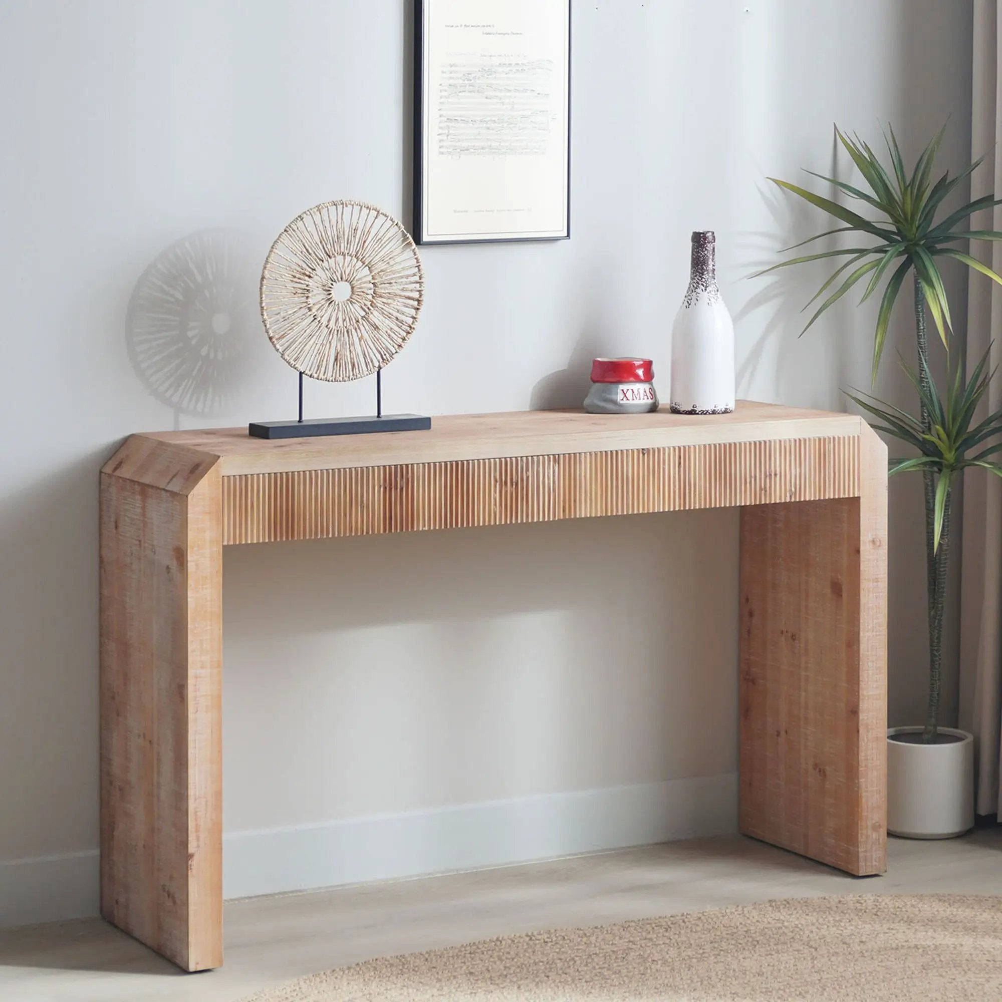 Rustic Modern Console Table With Drawer Storage - Natural Wood by Unique Piece Furniture