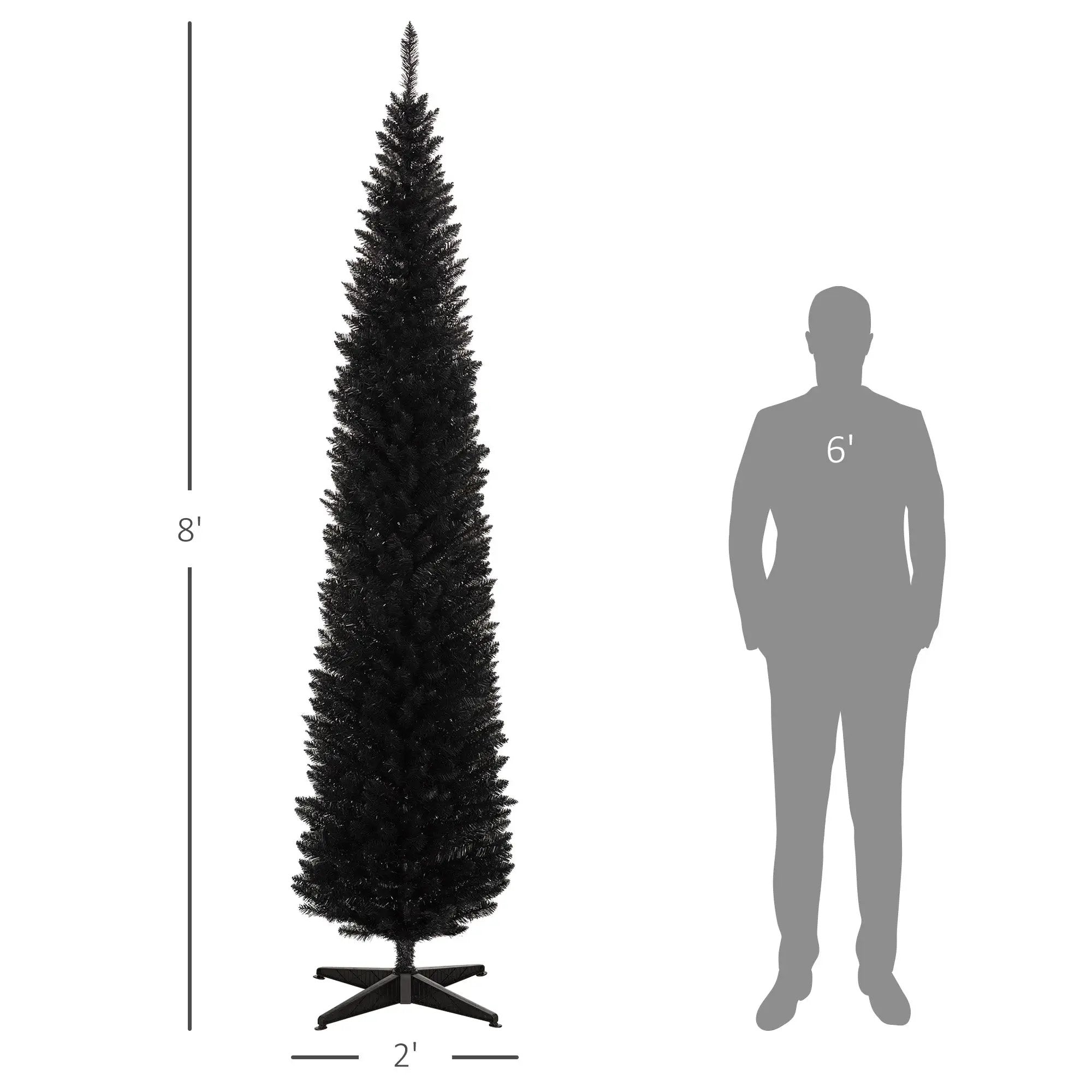 Classic Pencil Christmas Tree with Easy Setup by HouseOfZazla