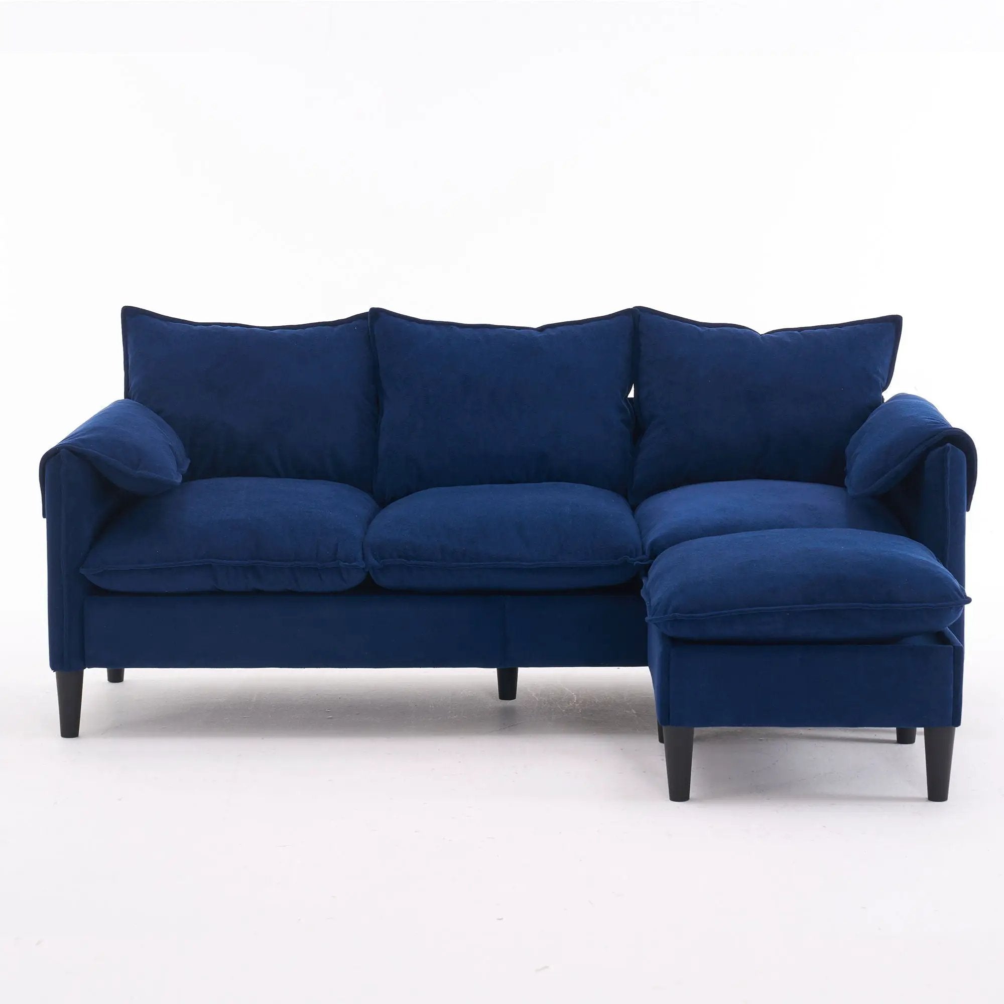 Convertible Combination Sofa With Footstools With Storage by HouseOfZazla