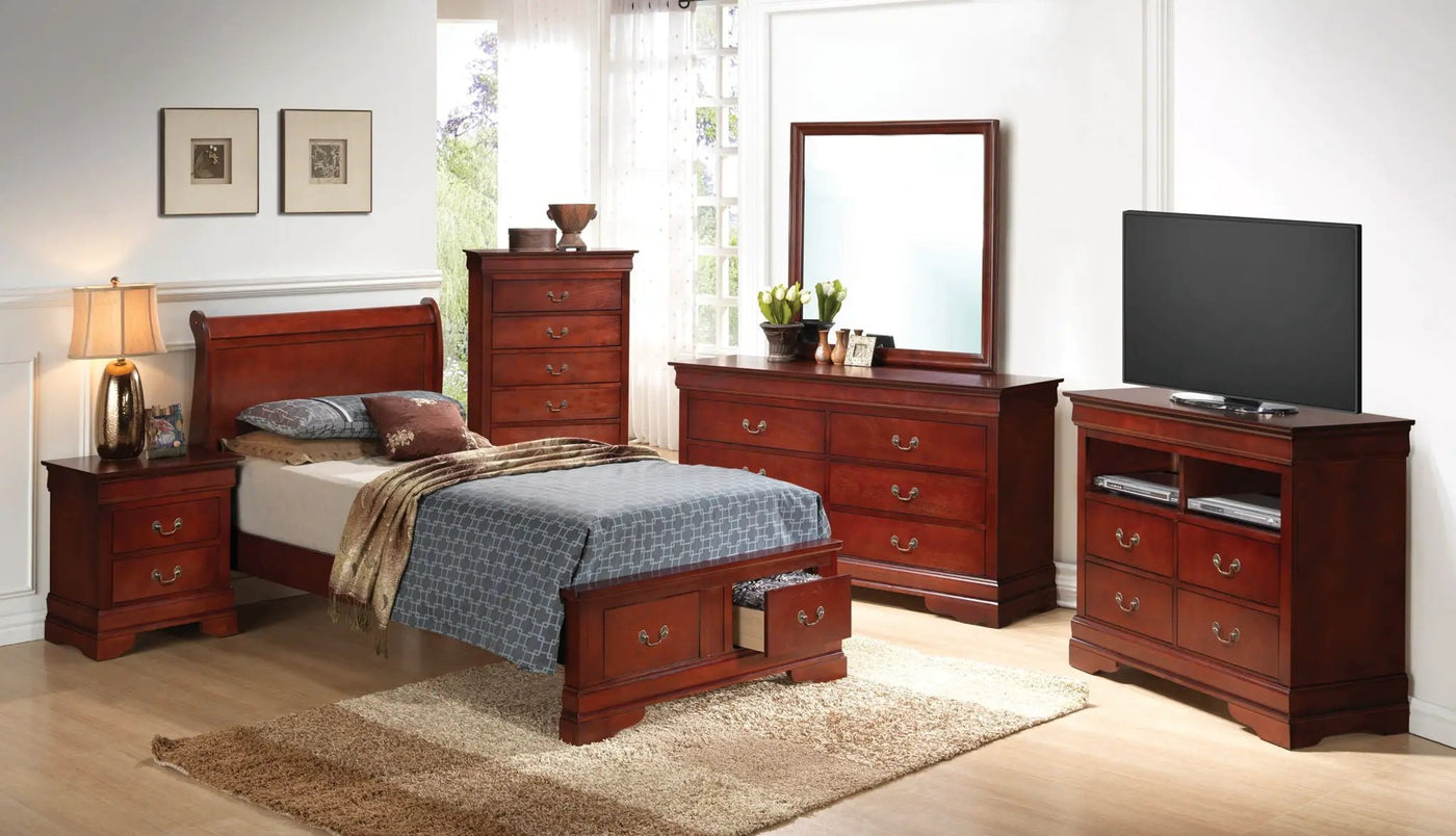Upholstered Panel Sleigh Bed Design by HouseOfZazla
