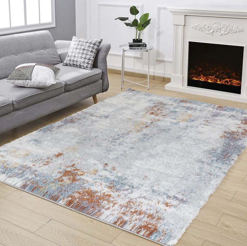 Loft Shag - 7'10" X 9'10" Shaggy Area Rug - Gray, Polypropylene by HouseOfZazla