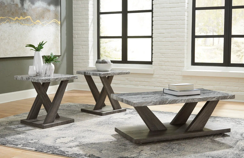 Bensonale - Occasional Table Set (Set of 3) - Brown / Gray by Unique Piece Furniture