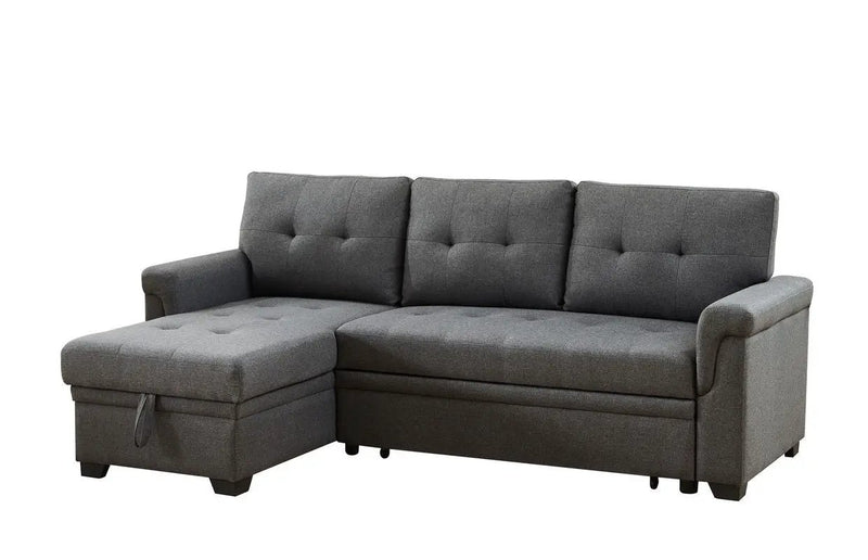 Destiny - Reversible Sleeper Sectional Sofa With Storage Chaise by HouseOfZazla