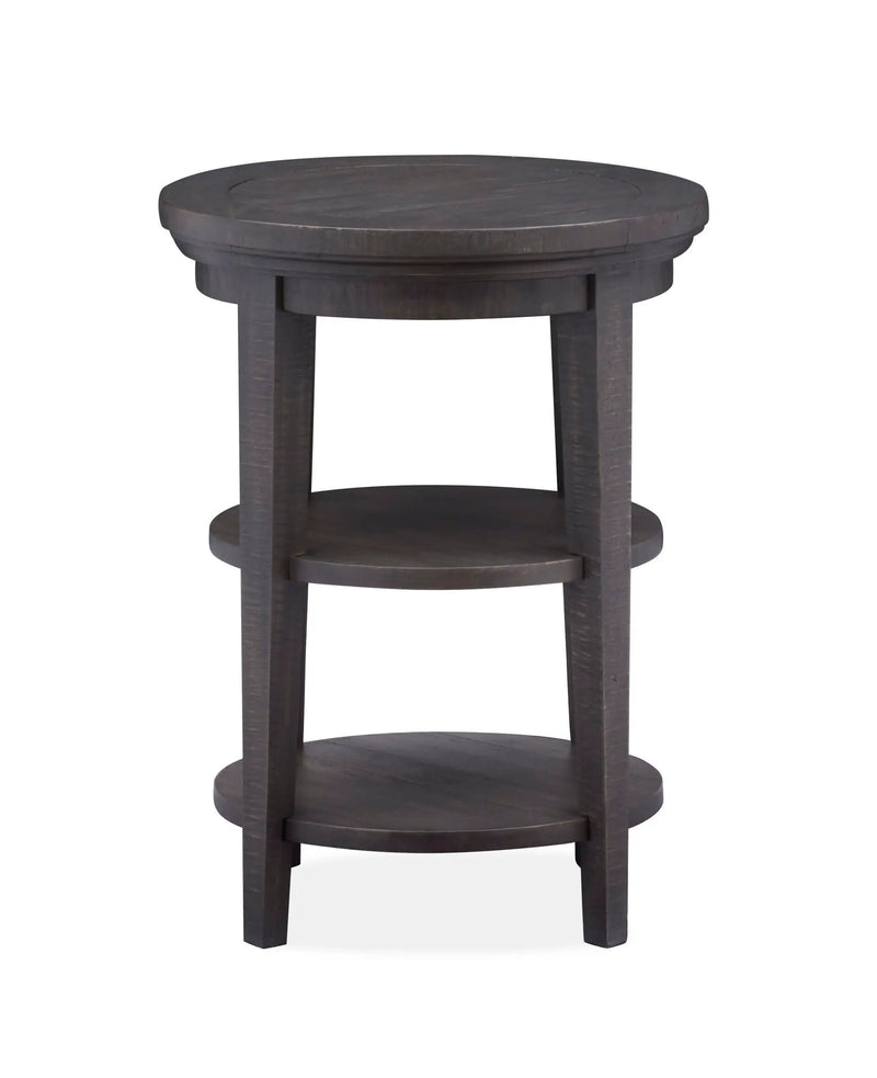 Westley Falls - Round Accent End Table - Graphite by Unique Piece Furniture