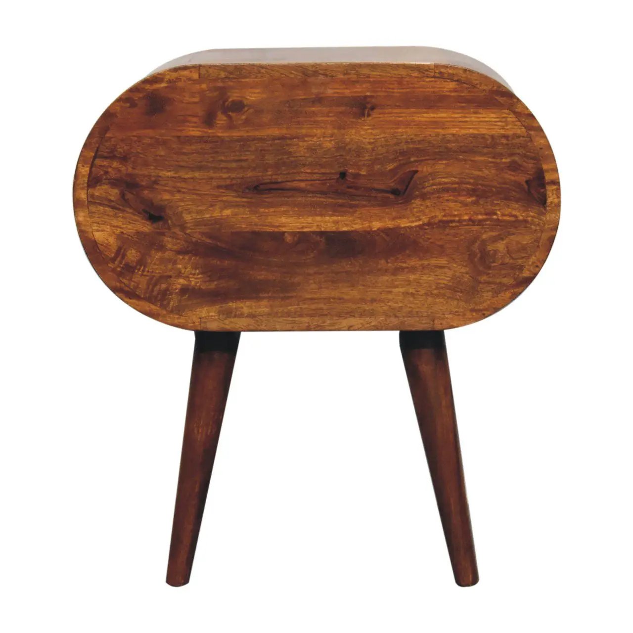Large Chestnut Circular Bedside by HouseOfZazla