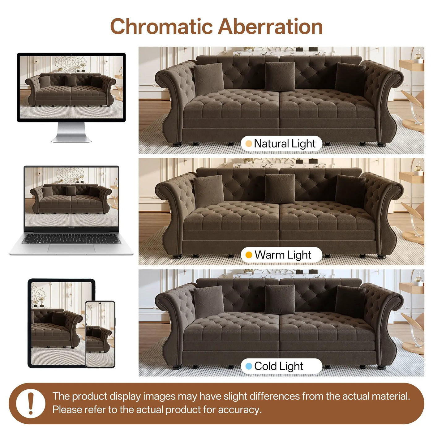 Oversized Chesterfield Pull Out Sofa Bed, Roll Arm Couch With Flower Tufting For Living Room by HouseOfZazla