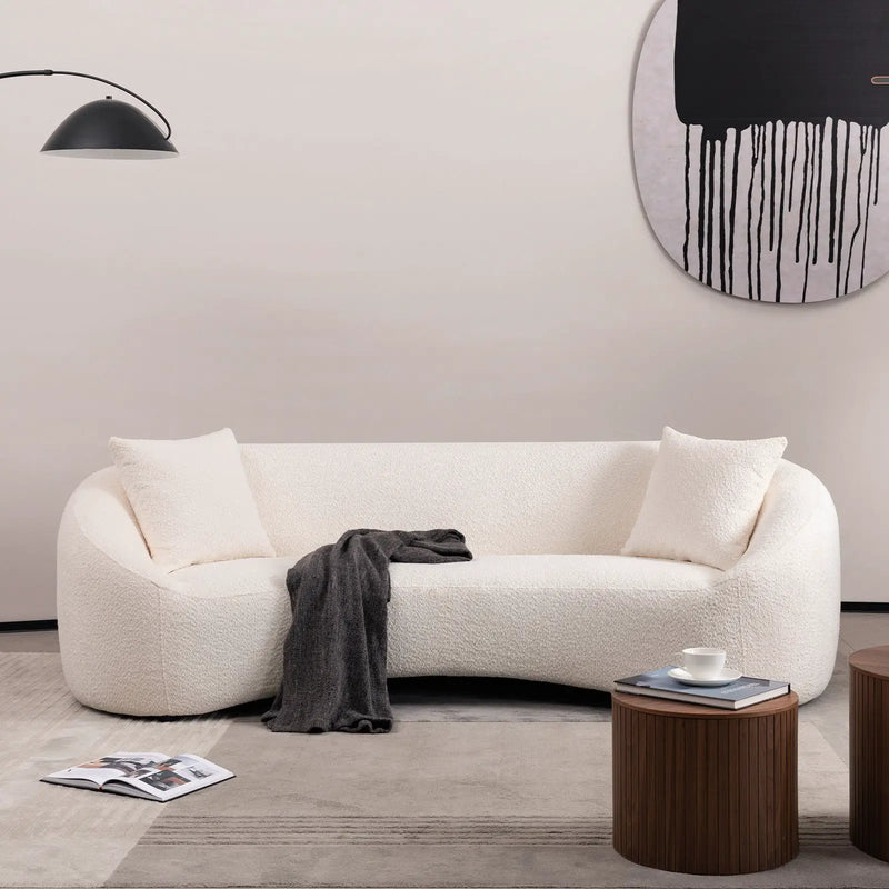 Minimalist Curved Sofa, 3 Seater by HouseOfZazla