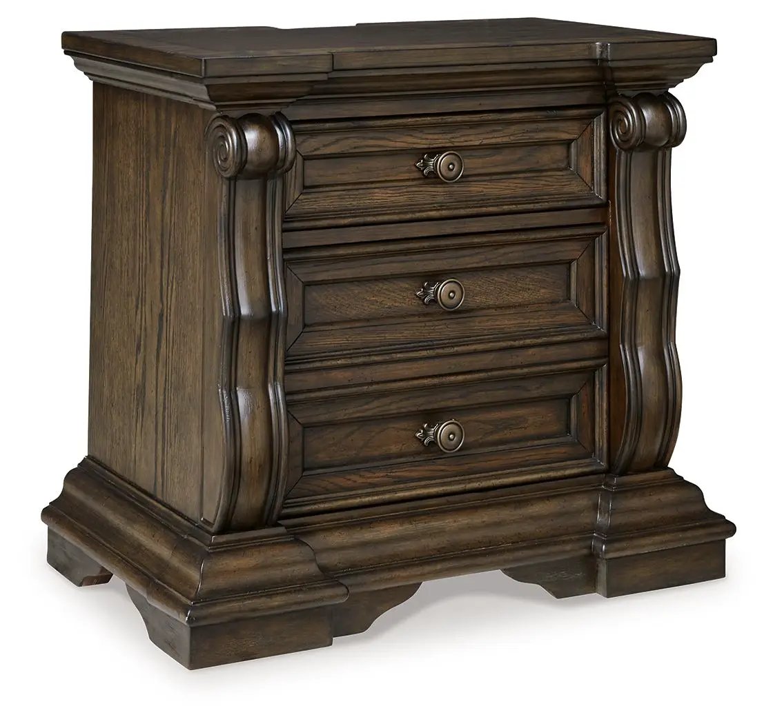 Maylee - Three Drawer Night Stand - Dark Brown by Unique Piece Furniture
