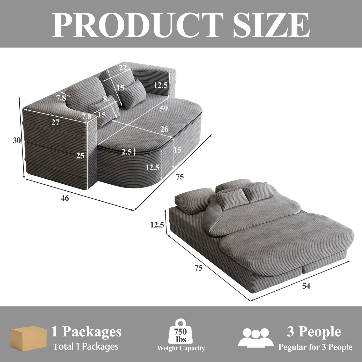 2 In 1 Foldable Sofa Bed With Multi Functional Blanket by HouseOfZazla