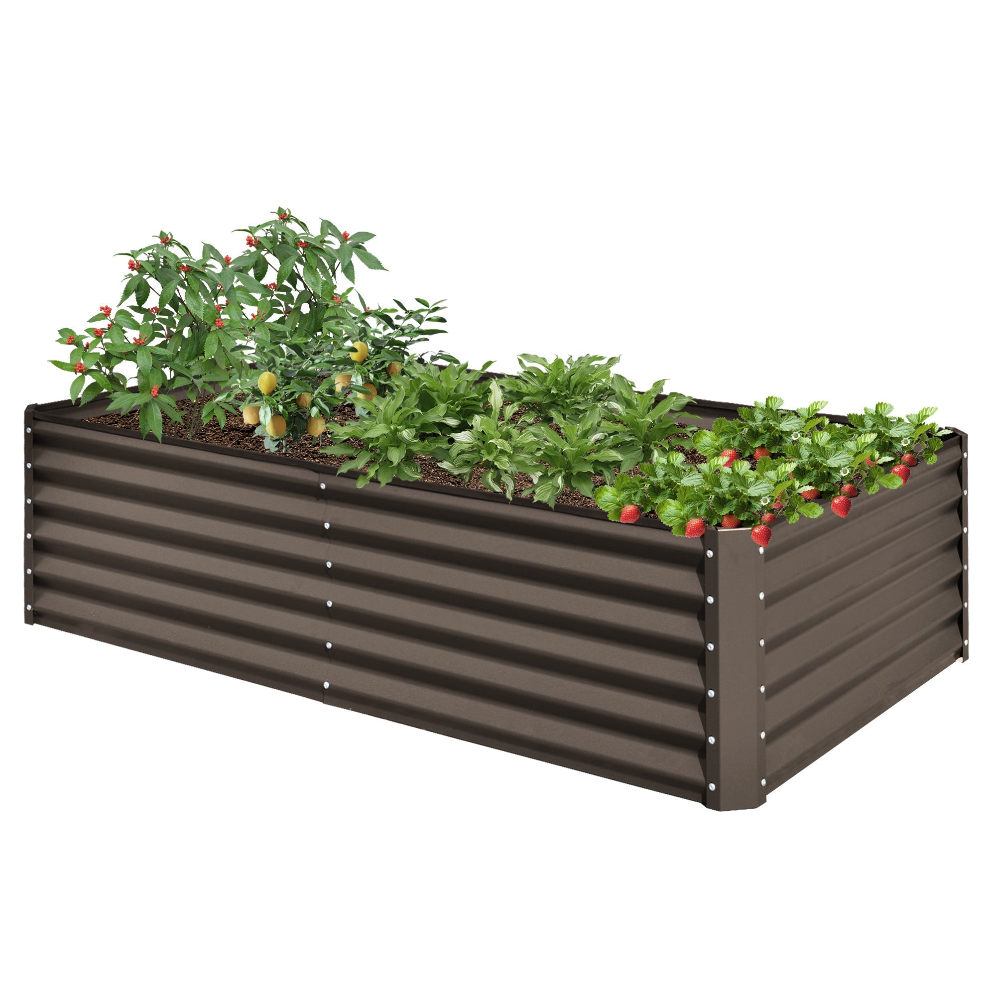 6x3x1.5ft Galvanized Raised Garden Bed by HouseOfZazla